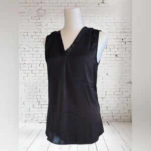 NWT Philosophy Republic Clothing Split VNeck Sleeveless Tunic Blk Size: XS